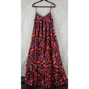 By Egreis Celeste Tiered Maxi Dress Womens Large Ruffle Crochet Resort Boho NEW